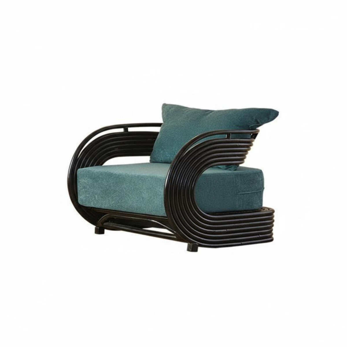 Southeast Asian design aesthetic 3-Seater Rattan Couch Vintage Design Multi-Piece Sofa Group Small Space suitable for Living Room Seating Hand-Woven for Guesthouse Owners, Apartment Dwellers, Balcony, Covered Patio, Sunroom, Lounge Area