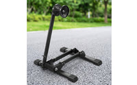 Foldable Bike Parking Stand Spring-Loaded Bike Floor Stand Adjustable Bike Parking Rack Compact for Apartment
