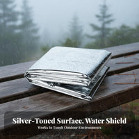 Retains Body Heat Foil Space Blanket Waterproof Mylar Space Blanket Two-sidedSided Survival Equipment Reflective Surface for Campers, Survivalists, Initial Responders, Emergency Situations, Camping, Outdoor Activities, Hiking