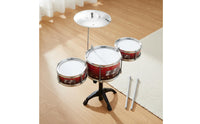 With Lights and Vocal Amplifier Junior Jazz Drum Kit Music Enlightenment Kids Drum Set Easy Assembly Toy Percussion Set for Beginners
