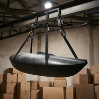 2 Pieces Pulley Storage Hoist Heavy Duty Lifting Hanger Black Metal
