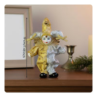 Ceramic Angel Figurine Gold Accents Home Decor Gift Idea for Shelf Display