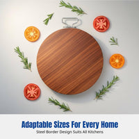 Durable Wood Chopping Board, Ironwood Microbial Resistant, Thickened, Kitchen Cutting Board, Double-Sided Wood