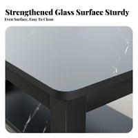 Two-Tier Rectangular Table Modern Minimalist Aesthetic 2-Tier Rectangular Table Double-Layer Layout for Home Use Room Furniture for Office Workers