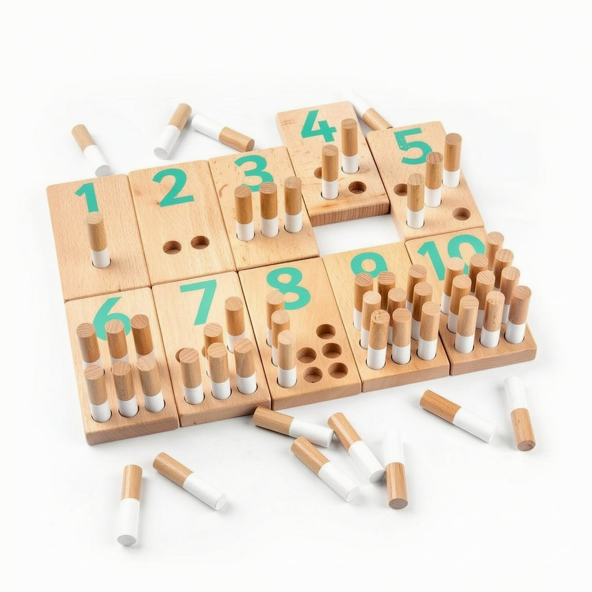 Math Boards with Pegs Educational Counting Peg Board Preschool Math Manipulatives for Preschoolers, kids, Homeschool, Classroom