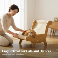 Cat Scratcher Lounge All Seasons Use Curved Cat Scratching Lounge Pet Supplies Spacious Moisture-Resistant for Large Felines