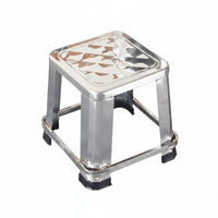 Stackable Square Perch Sturdy Construction Backless Seat Heavy-Duty for Families