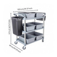 Commercial Kitchen Cart Metal Frame Facility Equipment Heavy Duty for Restaurant