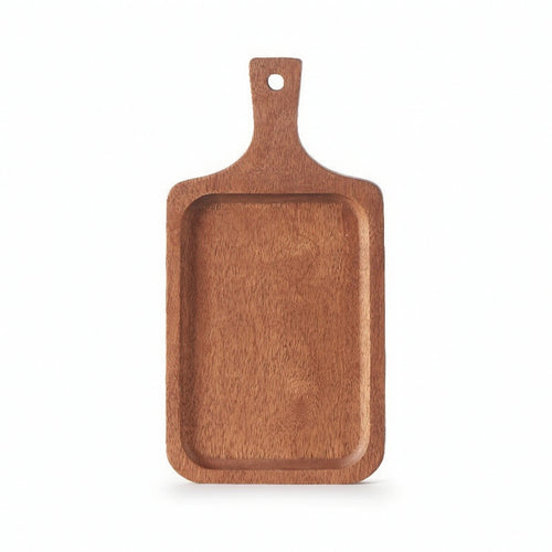 Wooden Serving Board with Handle Natural Grain for Hosts