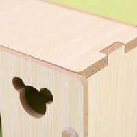 Solid Wood Hamster House, Single Room Wooden Hideaway with Round Hole Entrance, Syrian Dwarf Habitats Decor, Small Animal Resting Hut, 141 Chars