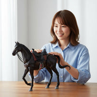 Unpainted PVC Horse Model Poseable Home Decor Collectible