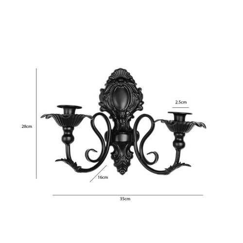 2 Pieces Wall Sconce Candle Holder Detachable Design for Patio