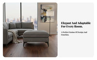 Low Upholstered Sitting Pier Multi-Functional Footrest adaptable for Living Room
