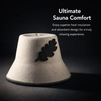 Sauna Cap Women Men Steam Bath Hat, Wool Blend Heat Insulating Sweat Absorbing, Decorative Flower Bathhouse Hat for Steam Room, Sauna Enthusiast
