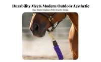 Horse Lead with Brass Snap Long-Lasting Equestrian Lead Line Livestock Equipment Reinforced Hand-Ergonomic for Riders, Stable