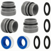4 Pieces Sealing Rings Threaded Pool Hose Adapter PTFE Threaded Pool Hose Fitting Thread Seal Tape Stepped Barb Adapter