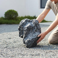 Fiberglass Landscape Rock Weather Resistant Realistic Landscape Rock Resin Garden Boulder Low Maintenance Artificial Stone