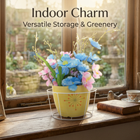 Metal Hanging Flower Pots, Balcony Garden Home Decoration, Heavy Duty Metal Hanging Pots, Rust Resistant Hanging Flower Pots