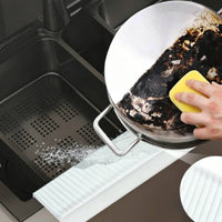 Silicone Sink Rim Splash Guard Long Rectangular L-Shaped Sink Splash Guard