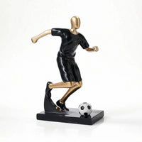 Soccer Player Figurine Sculpted Soccer Statue Sporty for Game Rooms