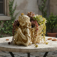 Praying Angel Planter European Design Succulent Pot Statue Decorative Ornament