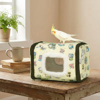 Parrot Hanging Sleeping Bag, Winter Warm Avian Bed, Rectangle Bird House Set for Universal Indoor Habitat Use