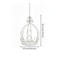 Crown Hanging Planter Easy to Display Iron Hanging Basket Vintage for Balcony