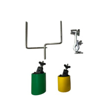Orff Percussion Cowbell Mount with Extension Clamp Support for Drum Set