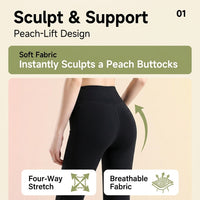 Flared Leggings for Women with High Waist and Elastic Waistband, Lightweight Cropped Pants for Gym and Running, Trousers for