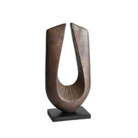 Tabletop Sculpture Textured Resin Sculpture with Base Abstract for Office Shelf