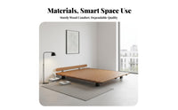 pure Wood Construction Headboardless Slatted Frame Mortise and Tenon Joinery foundation Bed Lowsilhouette Bedroom Furniture Space-Saving for Guesthouse Owners, partners, Homeowners, Small Apartment, Studio Flat, Guest Room