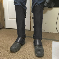外贸中世纪武士护腿维京时代PU皮脚踝护具cosplay道具速卖通