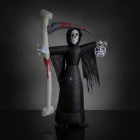 Freestanding Inflatable Grim Reaper Oversized Grim Reaper with Harvesting Blade Outdoor Gothic for Yard, Garden, Party