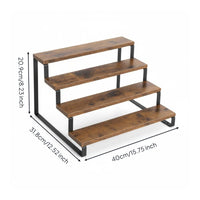 Countertop Display Effortless Setup to Install Multi Tiers Display Riser Sturdy Wood Step Shelf Organizer for Collectors