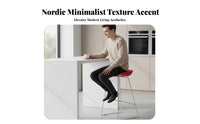 Lowrear Counter Seat Nordic design Bar Chair Sturdy Metal Frame for Cafe, Adults