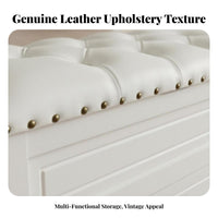 Upholstered Entryway Stool with Drawer Traditional design Design Cushioned Storage Seat Multi-Functional Sturdy Construction