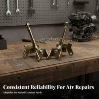 Steering Joint Yoke Assembly | Yellow Zinc Finish, Threaded Upright bolt, Front Steering joint Assembly, for ATV Repair