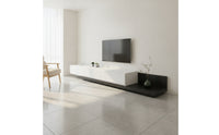 Retractable TV Cabinet Modern Low-Profile TV Console Minimalist Television Console for Living Room, Small Apartments, Home Theater