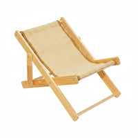 Solid Wood Frame Sisal Feline Scratcher Lounger Foldable Design Wooden Feline Lounger for Cats, Indoor