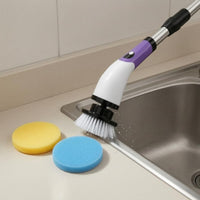 Electric Cleaning Brush Waterproof Shower Scrubber Adjustable Handle