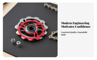Rear Derailleur Guide Wheel Lightweight Cycle Derailleur Pulley 11T Bearing Pulley Wheel Long-Lasting Fluid Functioning
