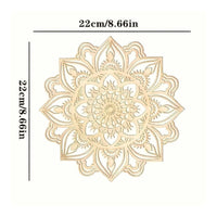 Mandala Wall Decor Layered Wooden Mandala Natural for Living Room