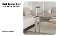 Adjustable C-Shaped Side Table Vintage Inspired Home Furniture for Homeowners