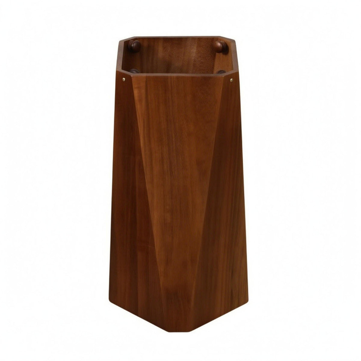 Wooden Umbrella Stand Tapered Walking Cane Storage Rack Polygonal for Entryway