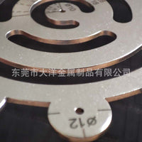皮具切割角尺B款 不锈钢圆尺 手工皮革工具R定规圆弧尺子角度尺