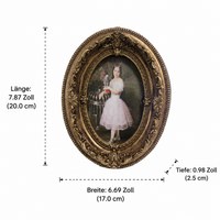 Classic Resin Picture Frame, Handmade, 10x15cm Inside / 17x20cm Outside, Antique Gold, European Photo Frame for Wedding Gifts for Bride and Groom