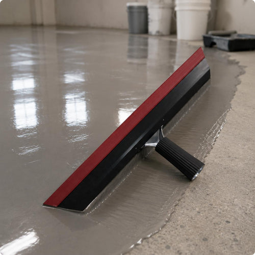Serrated Rubber Squeegee Rake Floor Paint Rake Lightweight Painting Tool for Renovation