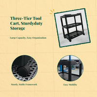3-tier rolling garage storage cart