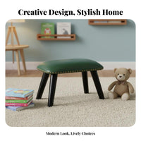 Studded Padded Stool American Aesthetic Small Bench Sturdy Legs for Children