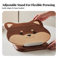 Cartoon Dog Bookrest Sturdy Adjustable Bookstand Multi-Purpose for Desk, Readers